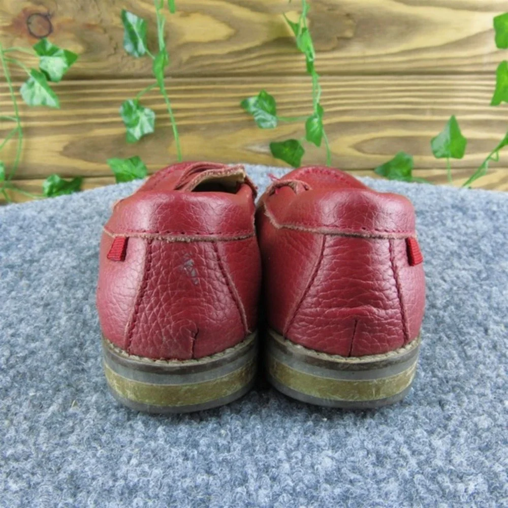 Marc Joseph New York Boys Penny Loafer Shoes Red Leather Slip On Size T 11.5 Med